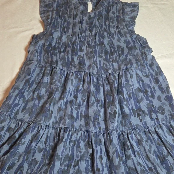 Anthropologie Blue and Gray Midi Dress,sz S. - Picture 5 of 8